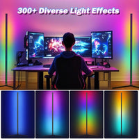 LED Gaming Corner Lamp - RGB Floor Ambience Light with App/Remote Control | 16M Colors, Music Sync & 68+ Dynamic Modes for Gaming Rooms