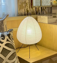 Paper Lamp for Bedroom - Dimmable Japanese Rice Paper Floor Lamp, Noguchi Style Table and Desk Lamp with Washi Shade, Ideal for Living Room and Bedside