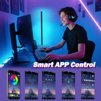 LED Gaming Corner Lamp - RGB Floor Ambience Light with App/Remote Control | 16M Colors, Music Sync & 68+ Dynamic Modes for Gaming Rooms
