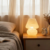 MJ PREMIER Mushroom Lamp, Battery Operated Lamps Timer, Cordless Table Lamp with LED Bulb for Power Light, Decorative Home Decor for Living Room Kitchen Bedroom (Cloud)