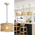 Natural Wicker Pendant Light - 11.8"