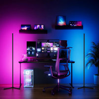 LED Gaming Corner Lamp - RGB Floor Ambience Light with App/Remote Control | 16M Colors, Music Sync & 68+ Dynamic Modes for Gaming Rooms