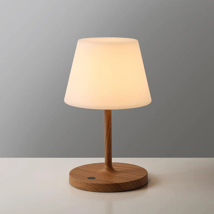 Outdoor Operated Table Lamp , 4000Mah Cordless Rechargeable, Touch Dimmable Desk Lamp, LED Night Light for Patio Camping Restaurant Home, H9.6In, Grain