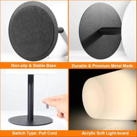 Wireless RGB Table Lamp with USB Rechargeable Feature, Waterproof Metal Base for Outdoor Use, Perfect for Courtyard and Farmhouse Décor, Ambient Night Light