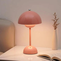 Modern Bud Lamp Wireless Touch Dimmable Rechargeable Table Light Led Table Lamp Nordic Minimalist Mushroom Bedside Lamp Bedroom Living Room Cream Style Aesthetic Table Lamp