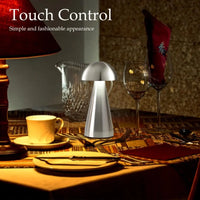 Cordless Metal Desk Lamp, Touch Sensor Control LED Table Lamp,3 Color Stepless Dimmable Battery Powered Lamp
