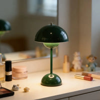 Modern Bud Lamp Wireless Touch Dimmable Rechargeable Table Light Led Table Lamp Nordic Minimalist Mushroom Bedside Lamp Bedroom Living Room Cream Style Aesthetic Table Lamp
