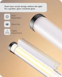 LED Table Lamp Modern Slim Bedside Lamp Stepless Dimming Modern Nightstand Lamp, Desk Lamps for Bedroom, Living Room Atmosphere Lighting