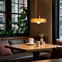 1K+ Creators Approved Vintage Glass Pendant Restaurant-Grade Hanging Light Modern Mood Lighting Adjustable Ambient Night Lamp with Orange-Green Ombre Texture