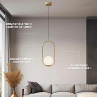 Nordic Style Ceiling Pendant Light, Modern Simple Design, E27 Socket, Adjustable Hanging Lamp for Kitchen Island, Dining Table, Living Room
