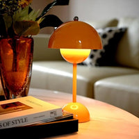 Modern Bud Lamp Wireless Touch Dimmable Rechargeable Table Light Led Table Lamp Nordic Minimalist Mushroom Bedside Lamp Bedroom Living Room Cream Style Aesthetic Table Lamp