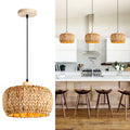 Woven Rattan Pendant Light - 11.8"